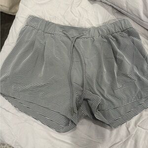 Lululemon Gray Striped Shorts